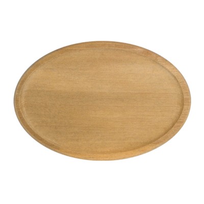 Ξύλινο πιάτο-σουπλά βαθύ σχήματος οβάλ διαμέτρου 35cm