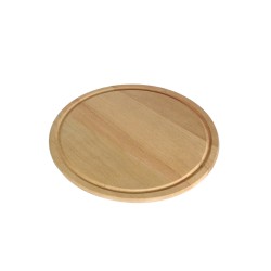 Ξύλινο πιάτο με λούκι διαμέτρου Φ25cm Ελληνικής κατασκευής