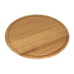 Ξύλινο πιάτο με λούκι διαμέτρου Φ35cm Ελληνικής κατασκευής