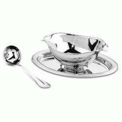 Σαλτσιέρα με κουτάλι INOX ROTONDA 2 τεμαχίων