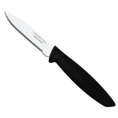 Μαχαίρι πριονωτό ξεφλουδίσματος με μαύρη λαβή μήκους 7,5cm TRAMONTINA
