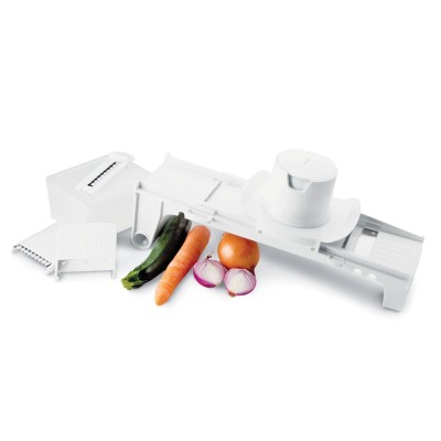 Μαντολίνο πλαστικό λευκό με 6 διαφορετικά μαχαίρια κοπής λαχανικών ΙΤΑΛΙΑΣ