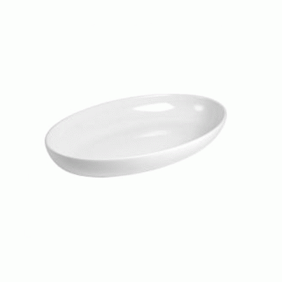 Πιατέλα μελαμίνης σε λευκό χρώμα διαστάσεων 43,5x26,5x4hcm