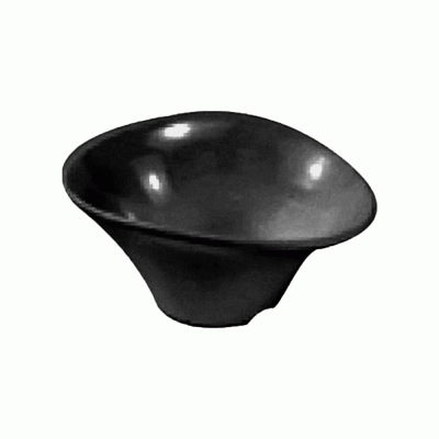 Μπολ σε μαύρο χρώμα κατασκευή από μελαμίνη με διαστάσεις 10x7,8x4,6hcm