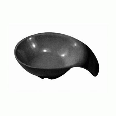 Μπολ σε μαύρο χρώμα κατασκευή από μελαμίνη με διαστάσεις 12x8,8x3,4hcm