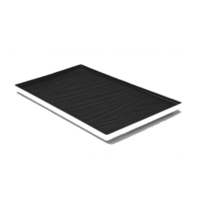 Πιατέλα μελαμίνης ορθογώνια λευκή εξωτερικά και μαύρη εσωτερικά 20,5x14,5x1,3hcm