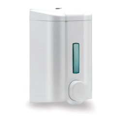 Συσκευή κρεμοσάπουνου σε λευκό χρώμα χωρητικότητας 500ml 9x9x16hcm