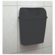 Χαρτοδοχείο τοίχου πλαστικό σε μαύρο χρώμα 50lit 40x27x76hcm