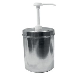 Δοχείο ΙΝΟΧ διαστάσεων Ø15x19hcm με υποδοχή για διανεμητή χωρητικότητας 2,8lit