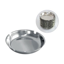 Σταχτοδοχείο ΙΝΟΧ στοιβαζόμενο με διαστάσεις Ø12cm Σταχτοδοχείο ΙΝΟΧ στοιβαζόμενο με διαστάσεις Ø12cm