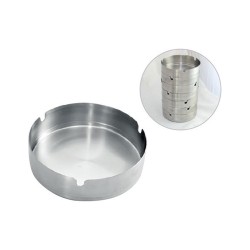 Σταχτοδοχείο ΙΝΟΧ στοιβαζόμενο ματ διαστάσεων Ø12x3hcm Σταχτοδοχείο ΙΝΟΧ στοιβαζόμενο ματ διαστάσεων Ø12x3hcm