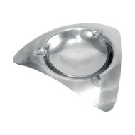 Σταχτοδοχείο ΙΝΟΧ γυαλιστερό στοιβαζόμενο σε σχήμα τρίγωνο 16x16x2.6hcm