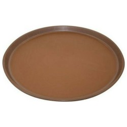 Δίσκος αντιολισθητικός Aμερικής στρόγγυλος Ø40,6cm σε καφέ χρώμα