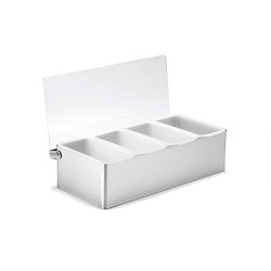 Σετ μπαρ ΙΝΟΧ 4 θέσεων διαστάσεων 30x14x9hcm Σετ μπαρ ΙΝΟΧ 4 θέσεων διαστάσεων 30x14x9hcm