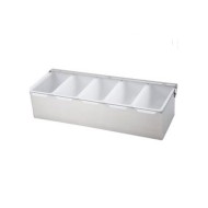 Σετ μπαρ ΙΝΟΧ 5 θέσεων διαστάσεων 38x14x10hcm Σετ μπαρ ΙΝΟΧ 5 θέσεων διαστάσεων 38x14x10hcm