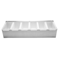 Σετ μπαρ 6 θέσεων ΙΝΟΧ διαστάσεων 46x14x10hcm Σετ μπαρ 6 θέσεων ΙΝΟΧ διαστάσεων 46x14x10hcm