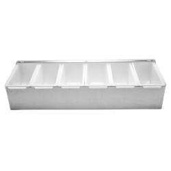 Σετ μπαρ 6 θέσεων ΙΝΟΧ διαστάσεων 46x14x10hcm Σετ μπαρ 6 θέσεων ΙΝΟΧ διαστάσεων 46x14x10hcm