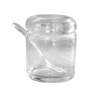 Δοχείο ακρυλικό στρόγγυλο με κουταλάκι διαστάσεων Ø8,5x10,5hcm Δοχείο ακρυλικό στρόγγυλο με κουταλάκι διαστάσεων Ø8,5x10,5hcm