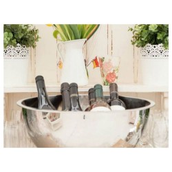 Σαμπανιέρα χωρητικότητας 4 φιαλών με διαστάσεις Ø40x25cm από ανοξείδωτο υλικό