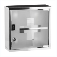 Φαρμακείο INOX με κλειδαριά και μαγνητική πόρτα 30x12x30hcm Φαρμακείο INOX με κλειδαριά και μαγνητική πόρτα 30x12x30hcm
