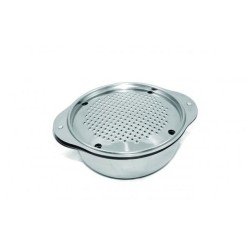 Τρίφτης διπλής όψεως INOX με μπωλ διαστάσεων Ø17x6,5hcm