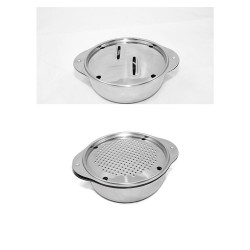 Τρίφτης διπλής όψεως INOX με μπωλ διαστάσεων Ø17x6,5hcm