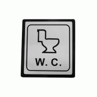 Πινακίδα τοίχου με ένδειξη «WC » διαστάσεων 11x12cm Πινακίδα τοίχου με ένδειξη «WC » διαστάσεων 11x12cm