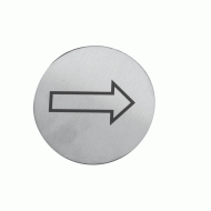Πινακίδα τοίχου INOX ένδειξη «βέλος» με αυτοκόλλητη ταινία στο πίσω μέρος Ø7,5cm Πινακίδα τοίχου INOX ένδειξη «βέλος» με αυτοκόλλητη ταινία στο πίσω μέρος Ø7,5cm