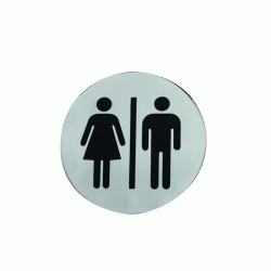 Πινακίδα τοίχου INOX με αυτοκόλλητη ταινία στο πίσω μέρος Ø7,5cm Πινακίδα τοίχου INOX με αυτοκόλλητη ταινία στο πίσω μέρος Ø7,5cm