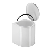 Κάδος ντουλαπιών 12lit πλαστικός σε λευκό χρώμα διαστάσεων 28x28x30cm Ιταλίας