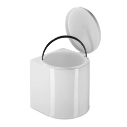 Κάδος ντουλαπιών 12lit πλαστικός σε λευκό χρώμα διαστάσεων 28x28x30cm Ιταλίας