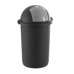 Κάδος πλαστικός PUSH χωρητικότητας 60lit σε γκρι χρώμα Ø44x84hcm Ιταλίας