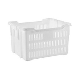 Λεκάνη 8350 διάτρητη 75x50x42hcm 100kg στοιβαζόμενη από τη μια πλευρά και από την άλλη χωνευτή