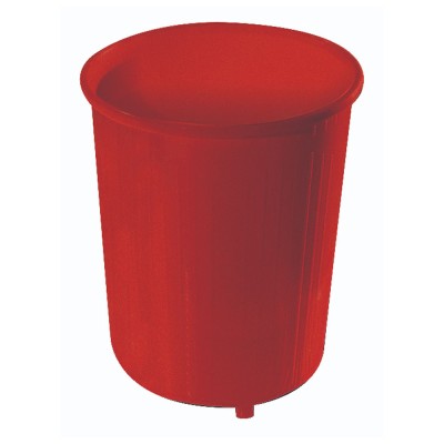 Κάδος πλαστικός χωρίς καπάκι σε κόκκινο χρώμα διαστάσεων Ø22x25cm ΙΤΑΛΙΑΣ