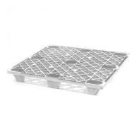 Παλέτα πλαστική ΡΡ σε λευκό χρώμα διαστάσεων 80x120cm ανοιχτού τύπου