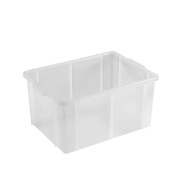 Λεκάνη-Δοχείο μεταφοράς στοιβαζόμενο διάφανο 2600 διαστάσεων 50x40x25hcm 40L ΙΤΑΛΙΑΣ