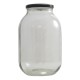 Βάζο γυάλινο με μαύρο καπάκι 2lt Ø8x21cm