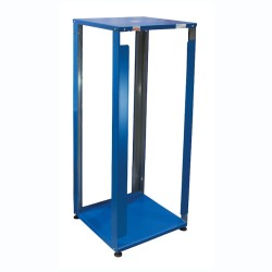 Μεταλλική ραφιέρα τοίχου για κουτιά πίτσας σε χρώμα μπλε 40x40x115hcm