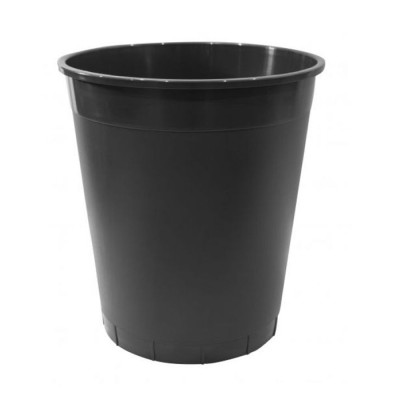 Κάδος πλαστικός χωρίς καπάκι σε μαύρο χρώμα διαστάσεων Ø28x30cm Iταλίας