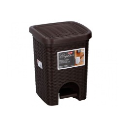 Κάδος πεντάλ σε καφέ χρώμα χωρητικότητας 6lit 21x21x28hcm Ιταλίας