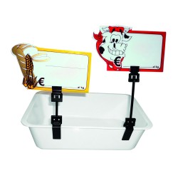 Σταντ ετικετών με μανταλάκι σε μαύρο χρώμα μήκους 10cm