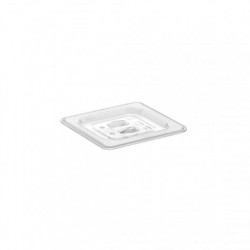 Καπάκι PC διάφανο με μεντεσέ και σχισμή για δοχεία γαστρονομίας GN 1/6