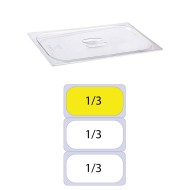 Καπάκι PC διάφανο για δοχεία τροφίμων GN1/3 (176 x 325mm) Καπάκι PC διάφανο για δοχεία τροφίμων GN1/3 (176 x 325mm)