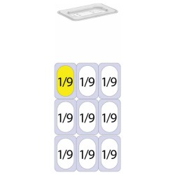 Καπάκι PC διάφανο για δοχεία τροφίμων GN1/9 διαστάσεων(108 x 176mm)