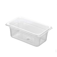 Λεκάνη Gastronorm Polycarbonate διάφανη χωρητικότητας GN 1/4 26,5x16,2x20hcm