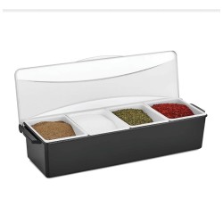 Σετ μπαρ πλαστικό μαύρο 4 θέσεων