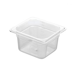 Λεκάνη Gastronorm PC polycarbonate διάφανη χωρητικότητας GN 1/6 17,6x16,2x6,5cm