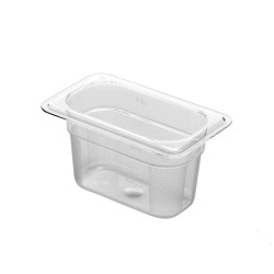 Λεκάνη Gastronorm PC polycarbonate διάφανη GN 1/9 17,6x10,8x6,5hcm