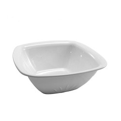 Μπολ PC τετράγωνο σε λευκό χρώμα 19,5x19,5x7hcm