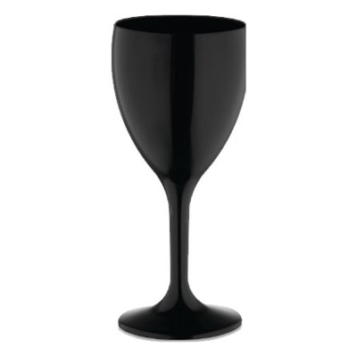 Ποτήρι κρασιού PC χωρητικότητας 255ml σε μαύρο χρώμα
